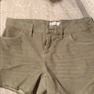 Corduroy green shorts